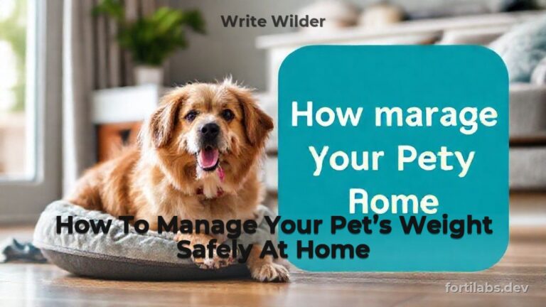 How to Manage Your Pet’s Weight Safely at Home